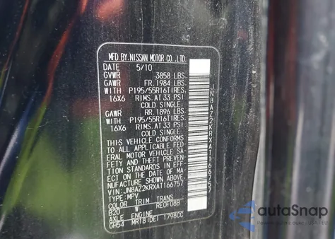 2010 Nissan Cube 1.8Sl from USA, damaged, VIN JN8AZ2KRXAT166757
